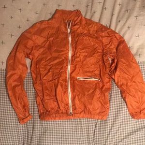 Orange windbreaker